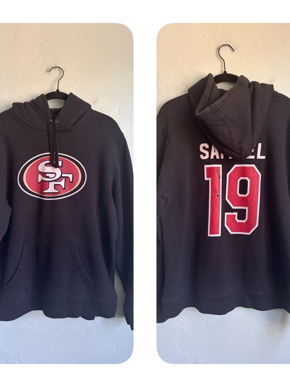 San Francisco 49ers Deebo Samuel #19 Fanatics Black Hoodie Sweatshirt XL
